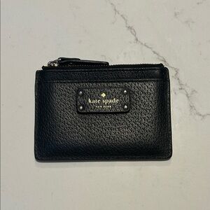 Kate Spade Black Textured Card Wallet